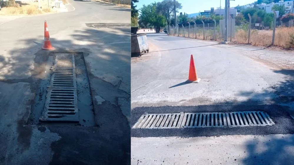 Bodrum’da yol kotunun altında kalan bacalar için  çalışmalar tüm hızıyla sürüyor.